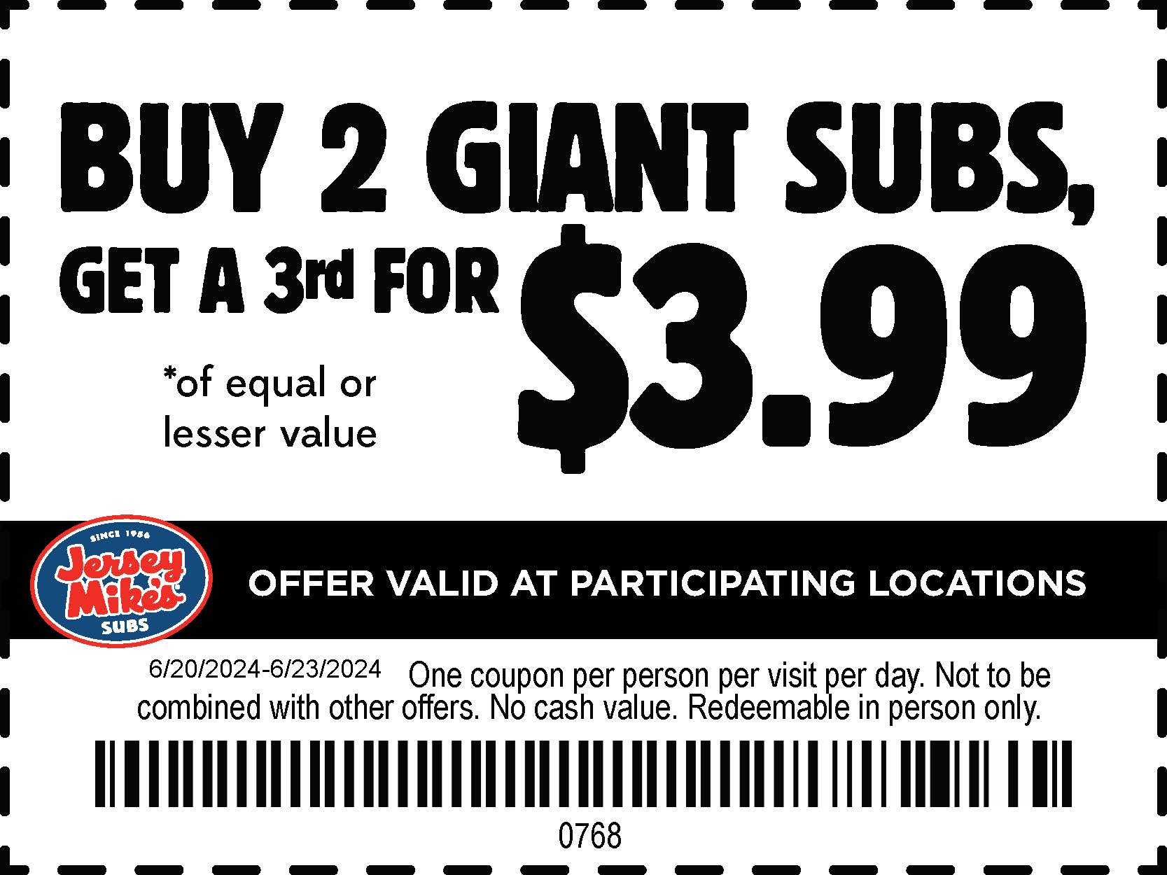 Jersey Mike's Coupons And Specials Free Sub